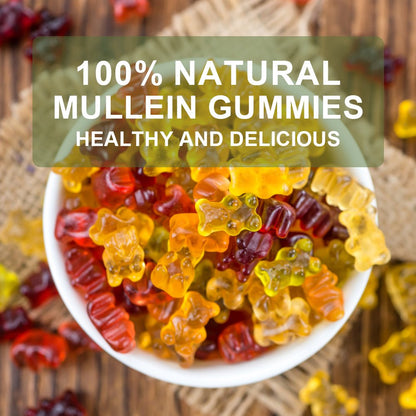 Greenpeople Mullein Leaf Gummies 2000Mg Herbal Dietary Supplement, Healthy Respiratory, 60 Count