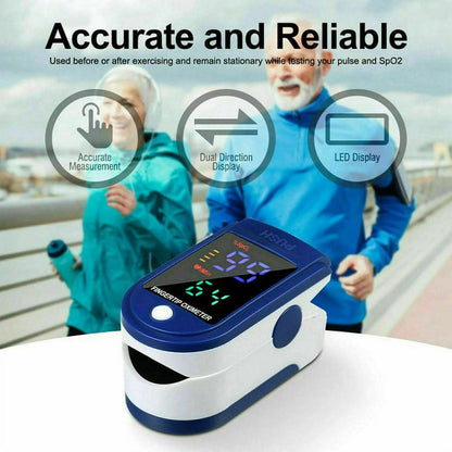 Pulse Oximeter, Finger Pulse Oximeter and OLED Display, Pulse Oximeter Fingertip, Accurate Fast Sp02 Reading Oxygen Meter, Heart Rate Monitor for Adult Child with Lanyard