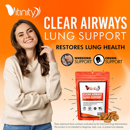 Lung Cleanse Respiratory Immune Support Supplement,25+Key Ingredient Lung Health Detox for Breathing, Asthma, Seasonal Allergy Tablet(15 Day)